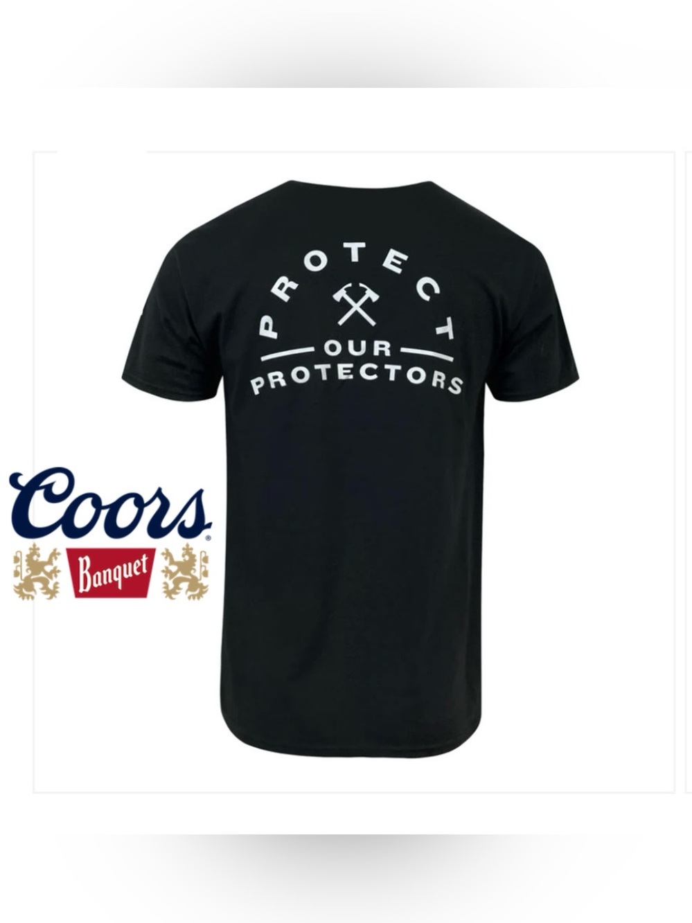 🍺 NWOT COORS Banquet “PROTECT OUR PROTECTORS” TEE | XL